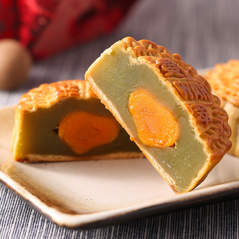 元朗荣华 蛋黄金翡翠月饼 600g 月饼礼盒装